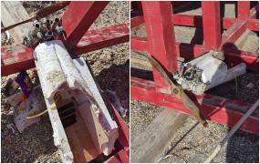 Fragment de dronă, găsit pe plajă, lângă foișorul salvamarilor din Costinești