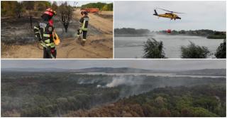 Zile de foc pentru pompierii români în Serbia. Incendiile au ajuns la mai puțin de 20 km de graniță