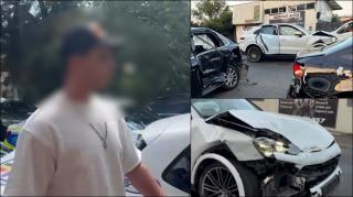La 17 ani, a luat Porsche-ul părinţilor şi a rănit 4 oameni. Era drogat şi băut