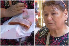 Reacția unei femei care și-a permis doar trei felii de șuncă de la magazin: 