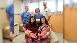 Două surori românce au adus pe lume două fetițe în aceeași zi, la același spital din Austria