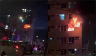 Incendiu puternic într-un cămin studenţesc din Cluj-Napoca. 200 de studenţi, evacuaţi în mijlocul nopţii