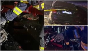 Un Mercedes şi un tractor s-au făcut zob în Teleorman. Un bărbat a murit, alţi doi au ajuns la spital