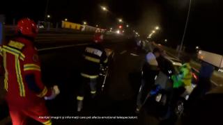 Un şofer a adormit la volan și a provocat un carambol pe A1, între Arad şi Timişoara. 12 oameni au fost răniţi
