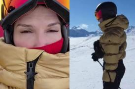 Monica Bîrlădeanu, probleme pe pârtie! Ce a pățit actrița în vacanță, la Saint Moritz