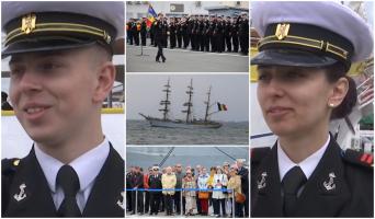 Cine sunt tinerii marinari care se pregătesc de prima misiune la bordul bricului Mircea. Moment plin de emoţie în Portul militar Constanţa