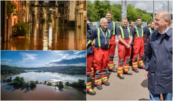 Germania, lovită de inundaţii apocaliptice: A plouat într-o zi cât pentru o lună. Voluntarii au lucrat cot la cot cu pompierii să salveze ce se mai poate