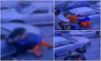 Răfuială sângeroasă filmată într-o parcare din Pitești. Unul dintre bătăuși l-a tăiat pe celălalt cu ciobul, după o ceartă la păcănele