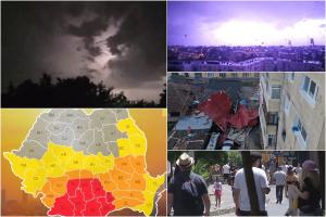 Premieră în România: cod roşu de caniculă şi furtuni simultan. Nordul a fost măturat de vijelii, iar sudul a fiert la aproape 40°C