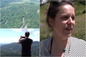 Reacţia unei turiste străine care vede pentru prima dată Transalpina de Apuseni: "Este superb"
