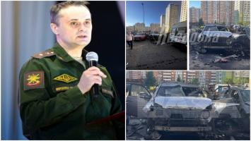 Atentat cu bombă la Moscova. Maşina unui militar a fost aruncată în aer. Momentul exploziei. VIDEO