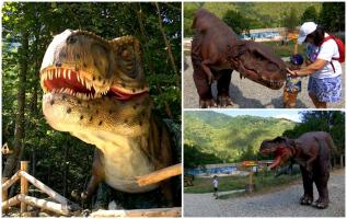 Dinozaurii au luat cu asalt Valea Lotrului. Personaje din Epoca de Gheaţă, Flintstones sau Transformers au prins viaţă într-un parc de distracţii