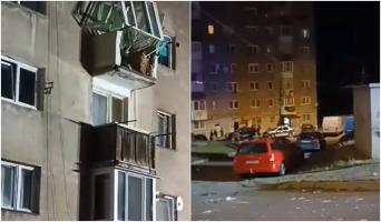 Explozie violentă într-un bloc din Vulcan. Totul a pornit de la o joacă prostească, după ce un locatar a aprins cu bricheta un insecticid lichid