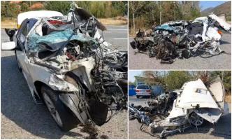 Polițist mort într-o mașină zdrobită de TIR pe contrasens, în Mehedinți. Avea 42 de ani și era tatăl unei fetițe