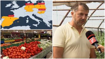 Sorin cultivă roșii și castraveți în propriul solar din Giurgiu, dar nu reușește să-și vândă marfa. Tot mai multe alimente provin din import