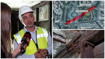 Ne pândește o catastrofă la Piața Unirii. Planșeul e aproape de colaps și riscă să pice cu tot cu mașinile de la suprafață