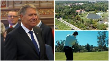 Iohannis și-a făcut teren de golf pentru un singur om, pe banii statului. Președintele, zâmbitor când a fost întrebat de chiriile încasate ilegal