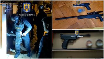 Operaţiune-fulger a Poliției: 300 de pistoale și puști consfiscate de la un magazin care vindea ilegal arme și muniții