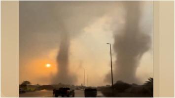 Fenomen extrem de rar, surprins în Emiratele Arabe Unite. Mai multe tornade, zărite în mai multe zone ale țării. Ce avertizează meteorologii