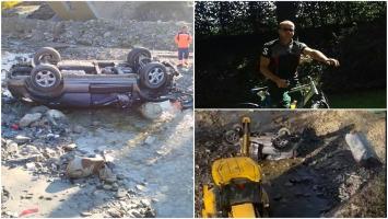 Filmul accidentului din Vrancea, unde o maşină a căzut de pe pod. Şoferul a pierit, nepoata lui de 9 ani a supravieţuit miraculos