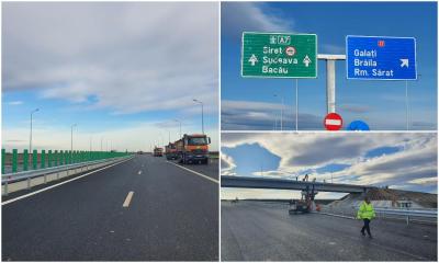 Autostrada Moldovei A7, încă 36 de km daţi în trafic. De vineri, circulăm de la Focșani la Buzău numai pe autostradă