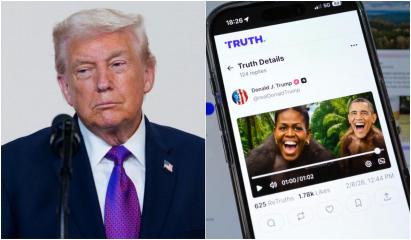 Videoclipul în care soții Obama apar ca maimuțe, șters de pe contul lui Trump. Pe cine dă vina Casa Albă