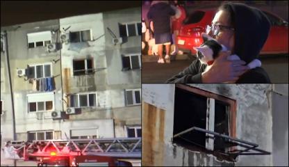 Incendiu uriaş într-un bloc din Năvodari, zeci de locatari evacuaţi. Un bărbat a fost găsit carbonizat în casă