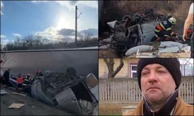 ANIMAŢIE. Tată şi cei doi copii, striviţi de un TIR care a intrat pe contrasens pe "şoseaua diavolului"