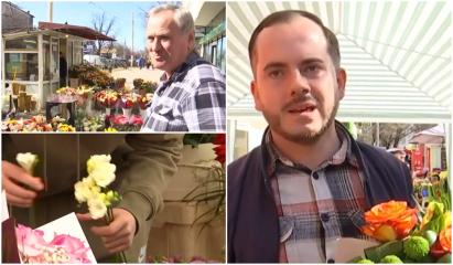 Câmpuri de flori pe trotuarele marilor oraşe de 8 martie. Ce aleg românii anul acesta şi cât scot din buzunare