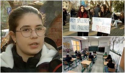 Reacţia unei eleve care a ratat simularea la română din cauza boicotului profesorilor: "Toţi învăţăm din greu"