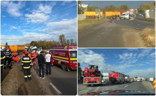 Cel puţin doi morţi şi 14 răniţi, după ce un microbuz s-a izbit violent de o autobasculantă &icirc;n Buftea