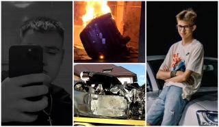 Cine sunt tinerii care au murit carbonizaţi &icirc;n accidentul din Găeşti. S-ar fi luat la &icirc;ntrecere cu altă maşină