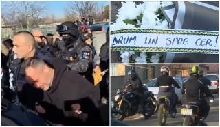 Drogurile, firul nevăzut al crimei din Timiș. Mario, escortat pe ultimul drum de motocicliştii Hells Angels