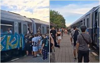 Haos pe calea ferată spre litoral. Sute de tineri, &icirc;nghesuiți &icirc;n trenurile spre Costinești
