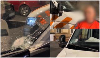 7 persoane, reținute după atacul asupra ambulanței la Cluj. Şoferul salvării a fost rănit grav