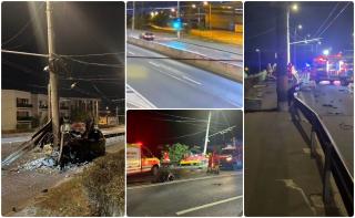 Momentul c&acirc;nd un t&acirc;năr intră cu viteză &icirc;ntr-un st&acirc;lp &icirc;n Cluj. A murit pe loc &icirc;n urma impactului violent