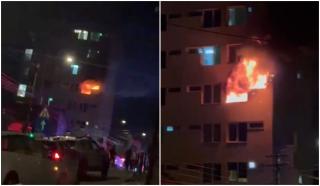 Incendiu puternic &icirc;ntr-un cămin studenţesc din Cluj-Napoca. 200 de studenţi, evacuaţi &icirc;n mijlocul nopţii