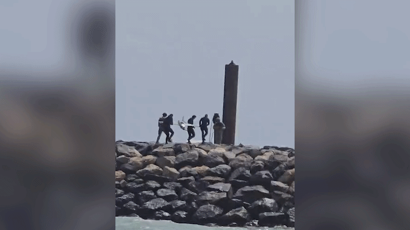 Drona găsită &icirc;n mare l&acirc;ngă stabilopozi, la Costinești, nu avea explozibil. A fost ridicată de Paza de Coastă