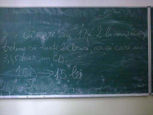 Fii OBSERVATOR! Note de trecere la schimb cu CD-uri?