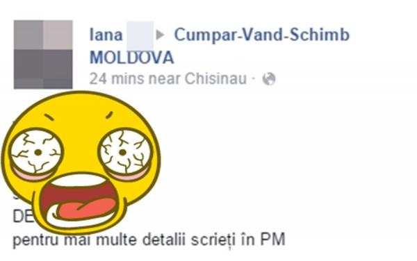 FĂRĂ CUVINTE! Ce a putut să scoată la vânzare, pe internet, o moldoveancă
