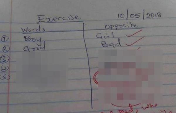 Acest ELEV şi-a ULUIT ÎNVĂŢĂTOAREA cu RĂSPUNSUL pe care l-a DAT la un TEST BANAL