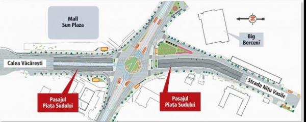 Piaţa Sudului va deveni un coşmar pentru şoferi! Se schimbă planurile pasajului subteran