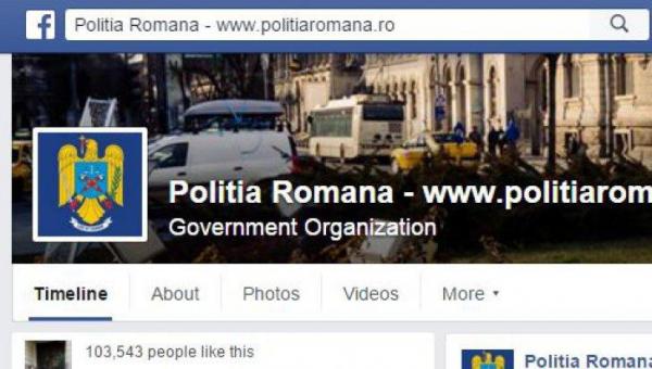O fotografie postată de Poliţia Română pe Facebook face SENZAŢIE! Zeci de mii de "Like-uri" şi sute de comentarii