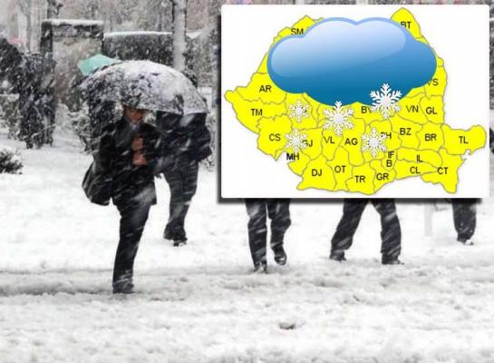 Vremea se schimbă drastic! Un val de aer polar loveşte România şi aduce lapoviţă, ninsori şi temperaturi scăzute!
