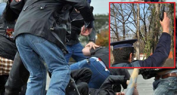 Caz halucinant la Slatina. Doi poliţişti au fost bătuţi şi umiliţi chiar în timp ce ţineau pistoalele în mână, suferind multiple traumatisme (Video)
