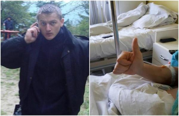 Primul mesaj transmis din spital de Ciprian Sfichi! Poliţistul spintecat cu sabia de interlopul sucevean Alexandru Huţuleac a fost colindat de colegi (Video)