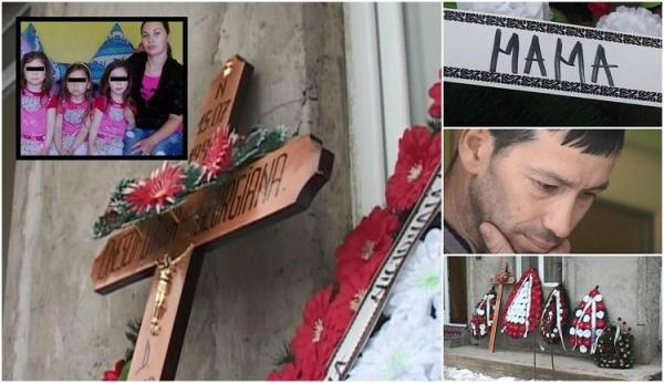 Cinci fetiţe din Vaslui şi-au înmormântat azi mama. Sute de oameni au condus-o pe Laura, pe ultimul drum. Tânăra avea doar 26 de ani (Video)