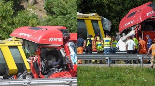 Un șofer de TIR român a ucis o familie întreagă, mama, tatăl și două fetițe, strivindu-le pur și simplu mașina