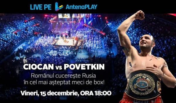 15 decembrie, pe Antena Play, în exclusivitate: Cristian ”Hammer” Ciocan boxează pentru titlul mondial al ”supergreilor”