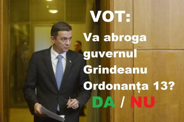 VOTEAZĂ: Credeți că guvernul Grindeanu va abroga Ordonanța 13?